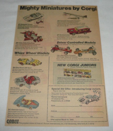 1970 corgi cars page - 1970, ~